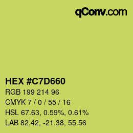 Color code: HEX #C7D660 | qconv.com