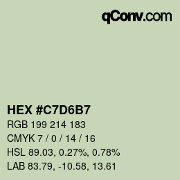 Color code: HEX #C7D6B7 | qconv.com