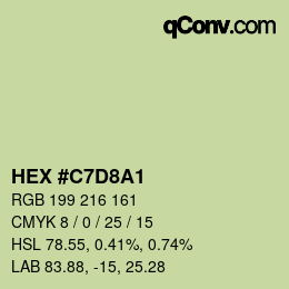 Color code: HEX #C7D8A1 | qconv.com