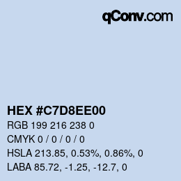 Color code: HEX #C7D8EE00 | qconv.com