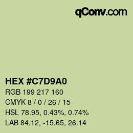 カラーコード: HEX #C7D9A0 | qconv.com