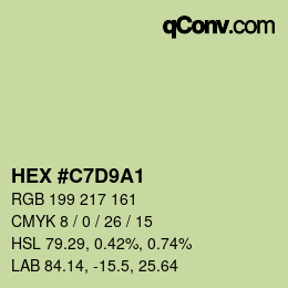 Color code: HEX #C7D9A1 | qconv.com