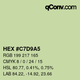 Color code: HEX #C7D9A5 | qconv.com