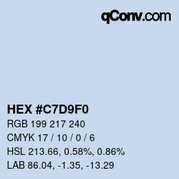 カラーコード: HEX #C7D9F0 | qconv.com