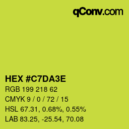 Farbcode: HEX #C7DA3E | qconv.com