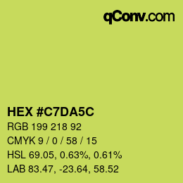 Color code: HEX #C7DA5C | qconv.com