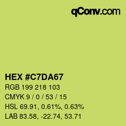 カラーコード: HEX #C7DA67 | qconv.com
