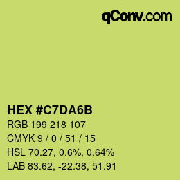 カラーコード: HEX #C7DA6B | qconv.com