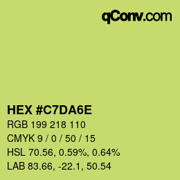 Color code: HEX #C7DA6E | qconv.com