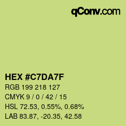 Farbcode: HEX #C7DA7F | qconv.com