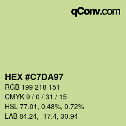 Color code: HEX #C7DA97 | qconv.com