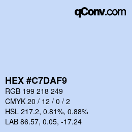 カラーコード: HEX #C7DAF9 | qconv.com