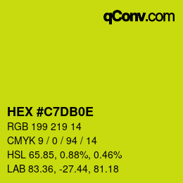 Color code: HEX #C7DB0E | qconv.com