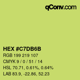 カラーコード: HEX #C7DB6B | qconv.com