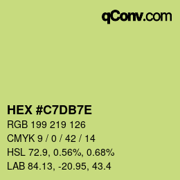 Color code: HEX #C7DB7E | qconv.com