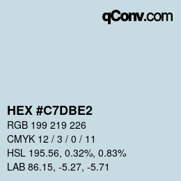 カラーコード: HEX #C7DBE2 | qconv.com