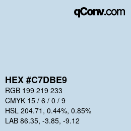 Color code: HEX #C7DBE9 | qconv.com