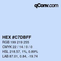 Color code: HEX #C7DBFF | qconv.com