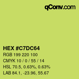 Color code: HEX #C7DC64 | qconv.com