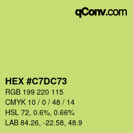 Color code: HEX #C7DC73 | qconv.com