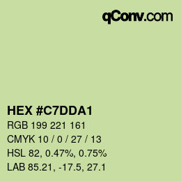 カラーコード: HEX #C7DDA1 | qconv.com