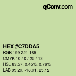 Color code: HEX #C7DDA5 | qconv.com