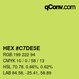 Código de color: HEX #C7DE5E | qconv.com