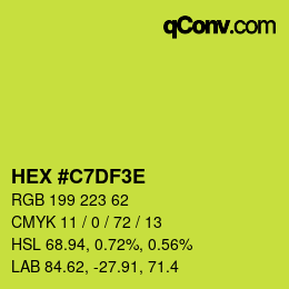 カラーコード: HEX #C7DF3E | qconv.com