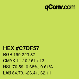 Color code: HEX #C7DF57 | qconv.com