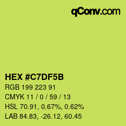 Color code: HEX #C7DF5B | qconv.com