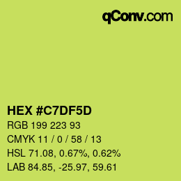 Color code: HEX #C7DF5D | qconv.com