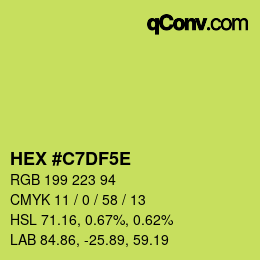 颜色代码: HEX #C7DF5E | qconv.com