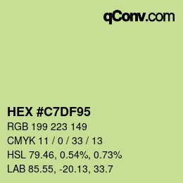 Color code: HEX #C7DF95 | qconv.com