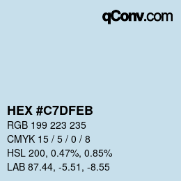 Color code: HEX #C7DFEB | qconv.com