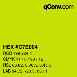 Color code: HEX #C7E004 | qconv.com