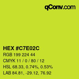 カラーコード: HEX #C7E02C | qconv.com