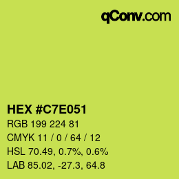 Color code: HEX #C7E051 | qconv.com