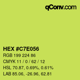 Color code: HEX #C7E056 | qconv.com