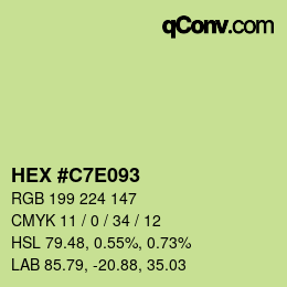 Color code: HEX #C7E093 | qconv.com