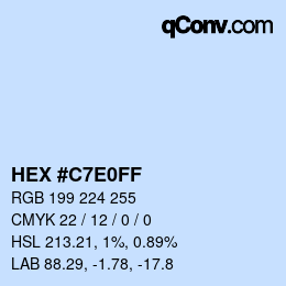 Color code: HEX #C7E0FF | qconv.com