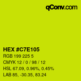 Color code: HEX #C7E105 | qconv.com
