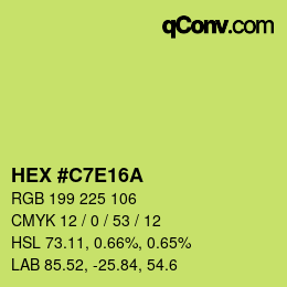 Color code: HEX #C7E16A | qconv.com