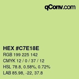 Color code: HEX #C7E18E | qconv.com