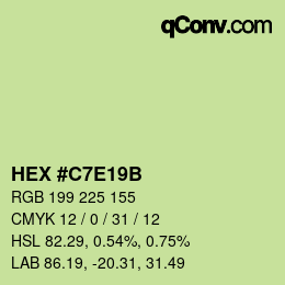 Color code: HEX #C7E19B | qconv.com