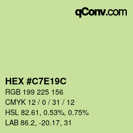 Color code: HEX #C7E19C | qconv.com