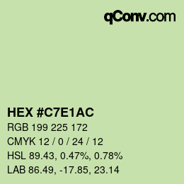 Color code: HEX #C7E1AC | qconv.com