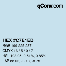 Color code: HEX #C7E1ED | qconv.com