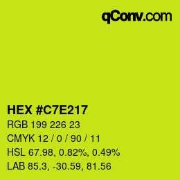 Color code: HEX #C7E217 | qconv.com