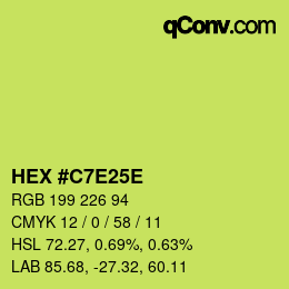 カラーコード: HEX #C7E25E | qconv.com