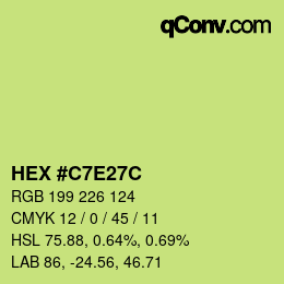 Color code: HEX #C7E27C | qconv.com